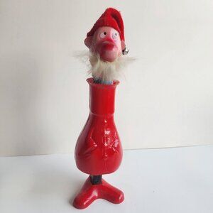 Vintage Tigrett Santa Pops Jack-in-the-Box Christmas Holiday Toy Works 1950-60's